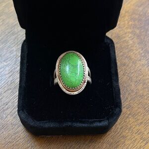 Vintage Gaspeite sterling silver ring